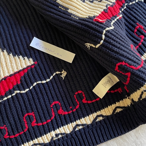 The Great. The Sailboat Lodge Cardigan in navy. Size 1. - Picture 4 of 8